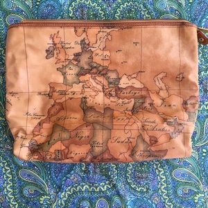 Alviero Martini - Geo Print Leather Beauty Pouch